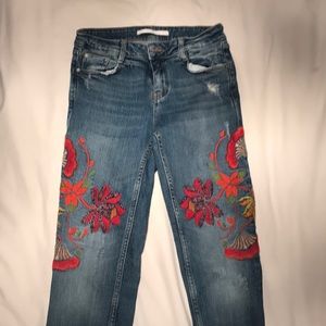 Embroidered Zara Jeans